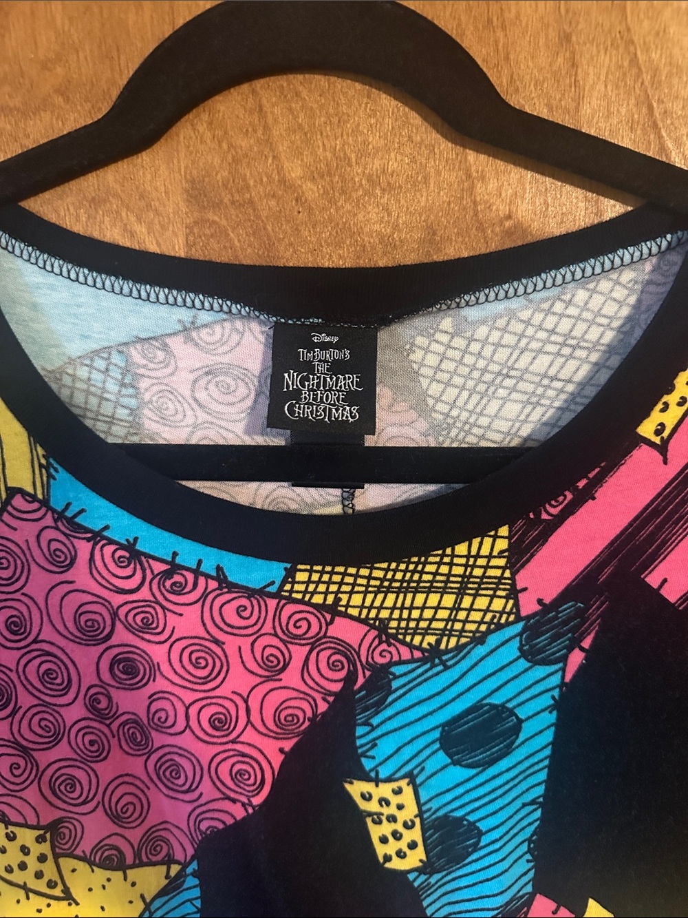 Disney Sally Nightmare Before Christmas Colorblock Patchwork Midi Dress - Picture 7 of 8